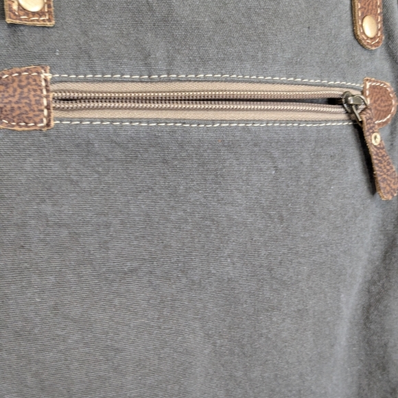 Myra Bag Canvas Floral Print Paisley Key Fob Large Tote Bag - Picture 12 of 16